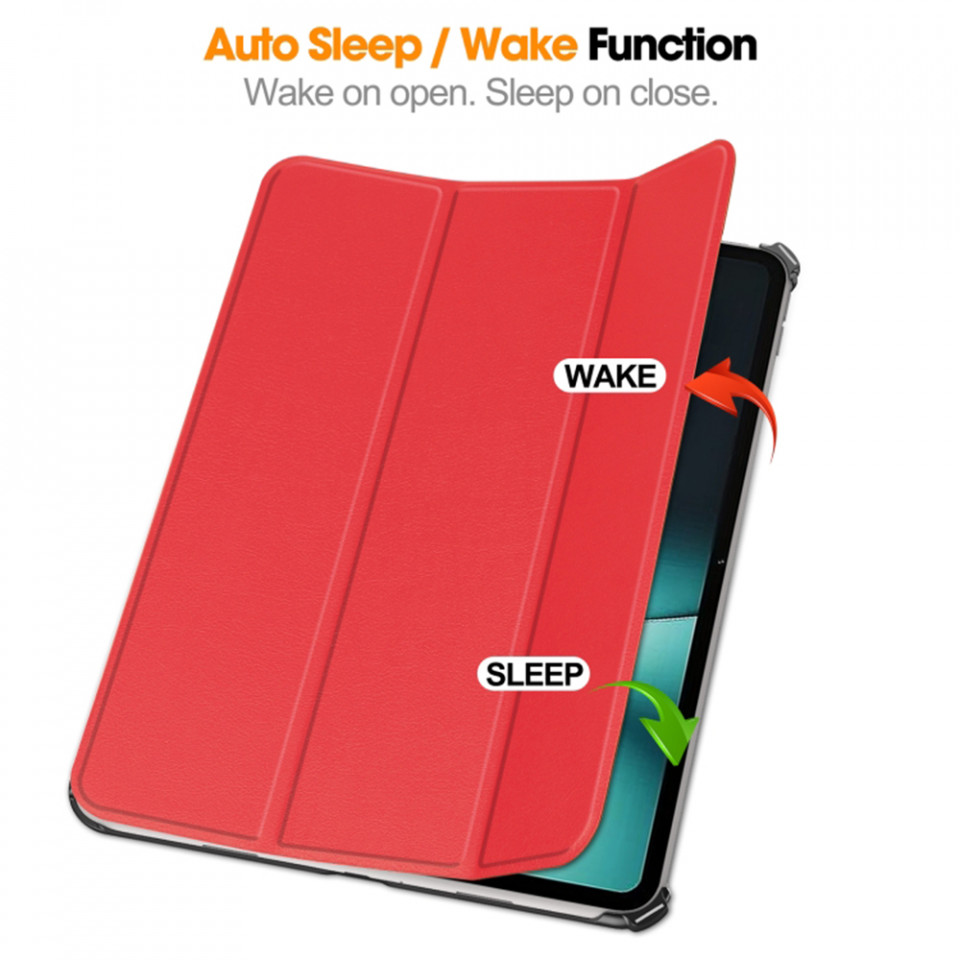 Husa tableta pentru OnePlus Pad cu suport Multi-Unghi și functie Sleep/Wake , SKYDDAR FoldVision - Rosu - 2 | YEO