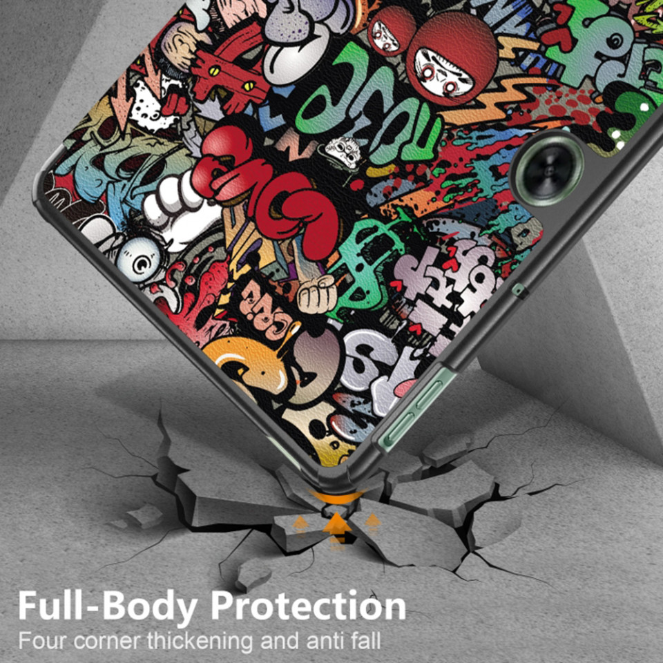 Husa tableta pentru OnePlus Pad Go / Oppo Pad Air2 / Oppo Pad Neo cu suport Multi-Unghi și functie Sleep/Wake , SKYDDAR FoldVision Colour - Urban vibe - 3 | YEO