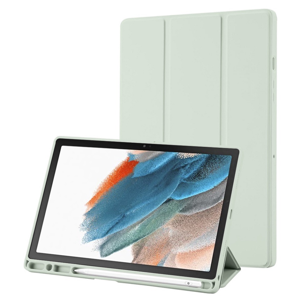 Husa tableta pentru Samsung Galaxy Tab A8 10.5 (2021) cu suport cu 2 Unghiuri și functie Sleep/Wake, SKDR OfficeMate - Verde deschis