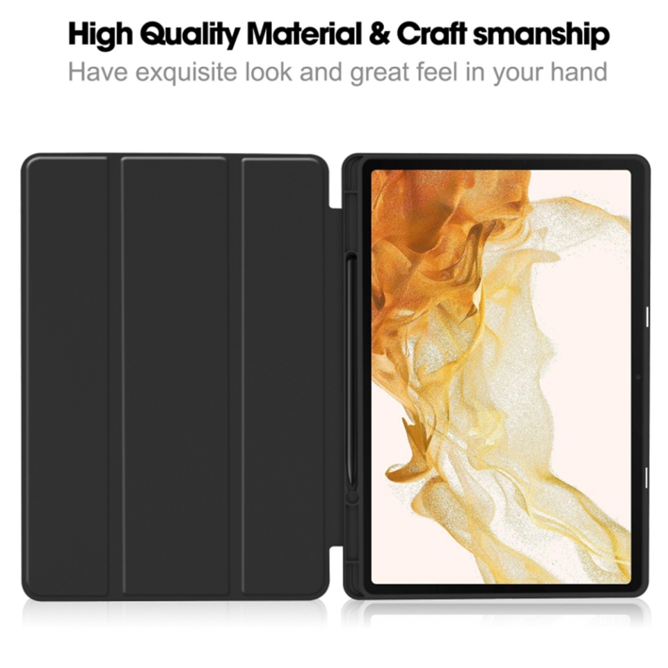 Husa tableta pentru Samsung Galaxy Tab S7 / S8 cu suport cu 2 Unghiuri și functie Sleep/Wake, SKDR OfficeMate - Negru - 2 | YEO