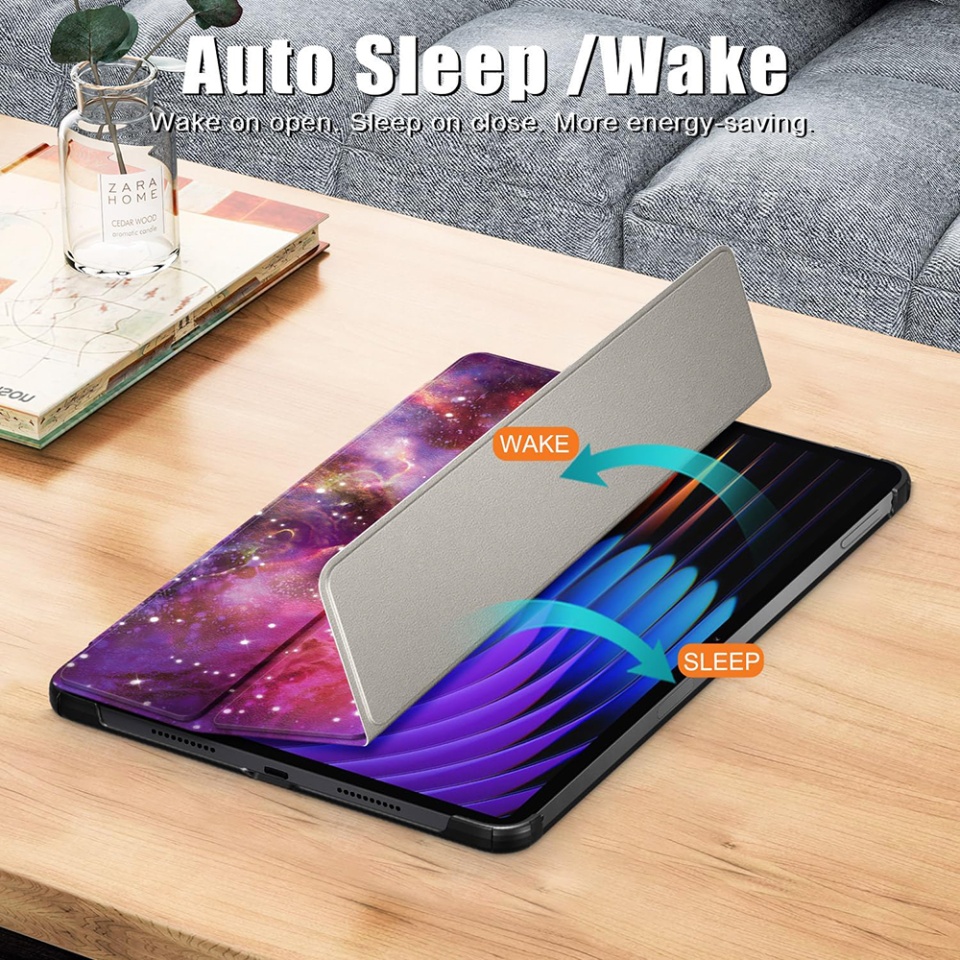 Husa tableta pentru Xiaomi Pad 7 / 7 Pro cu suport Multi-Unghi și functie Sleep/Wake, SKYDDAR FoldVision - Galaxy - 2 | YEO
