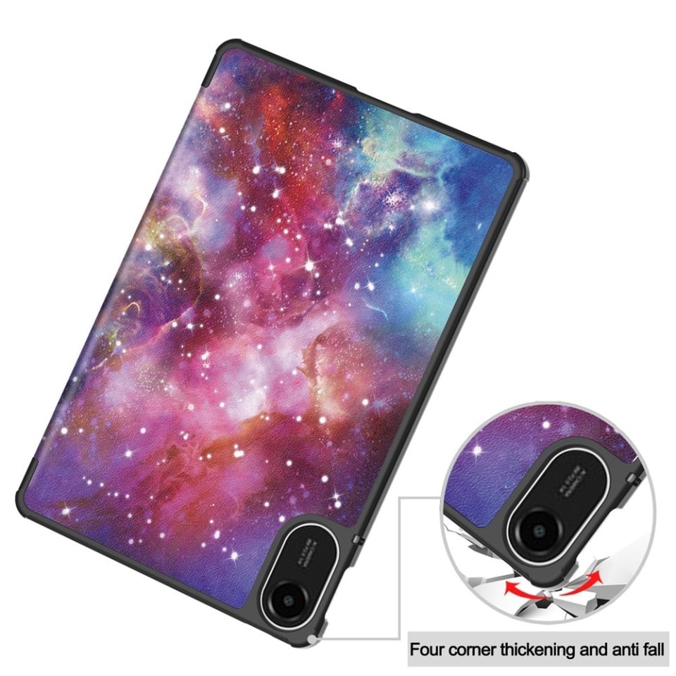 Husa tableta pentru Xiaomi Redmi Pad 2, SKYDDAR INNOVATION, cu suport Multi-Unghi si functie Sleep/Wake, FoldPro, Galaxy, set cu sticker - 3 | YEO