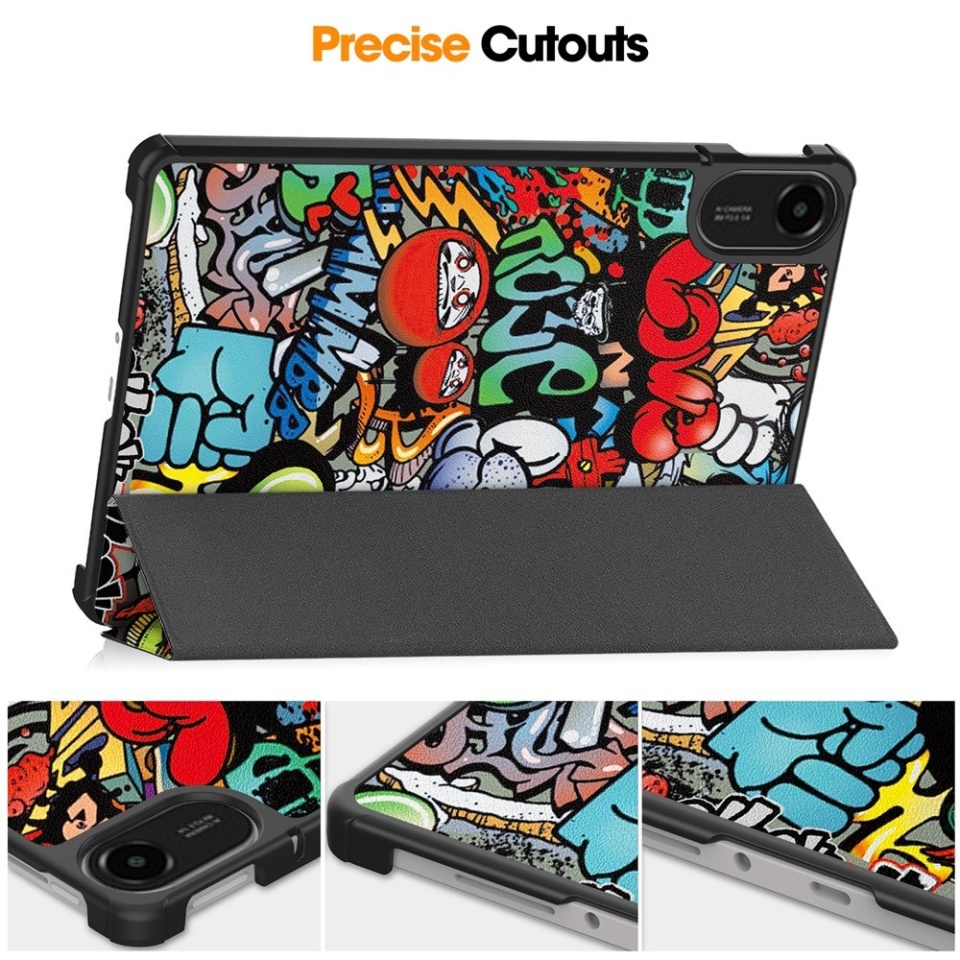 Husa tableta pentru Xiaomi Redmi Pad 2, SKYDDAR INNOVATION, cu suport Multi-Unghi si functie Sleep/Wake, FoldPro, Urban vibe, set cu sticker - 3 | YEO