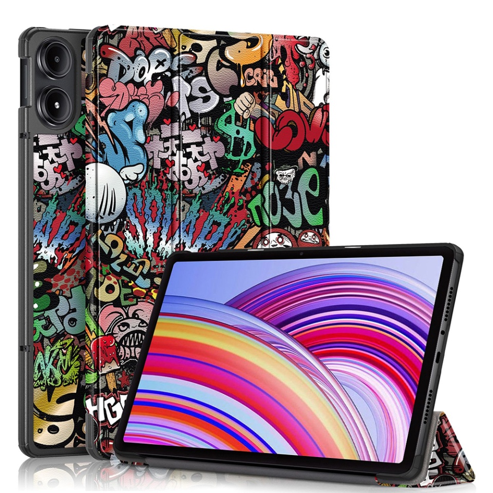 Husa tableta pentru Xiaomi Redmi Pad Pro / Poco Pad cu suport Multi-Unghi și functie Sleep/Wake, SKYDDAR FoldVision - Urban vibe