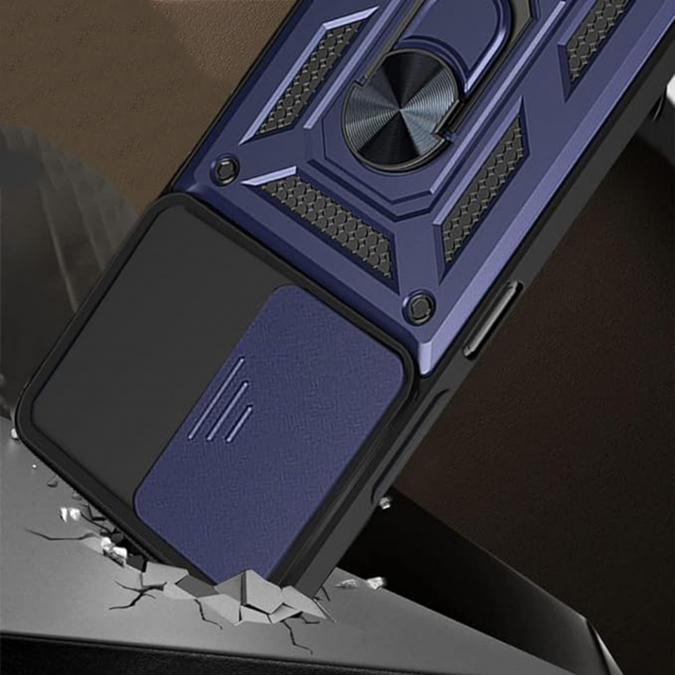 Husa Xiaomi Redmi Note 13 Pro 5G / Poco X6 cu inel magnetic si protectie camera Skyddar CamShield - Mint - 3 | YEO