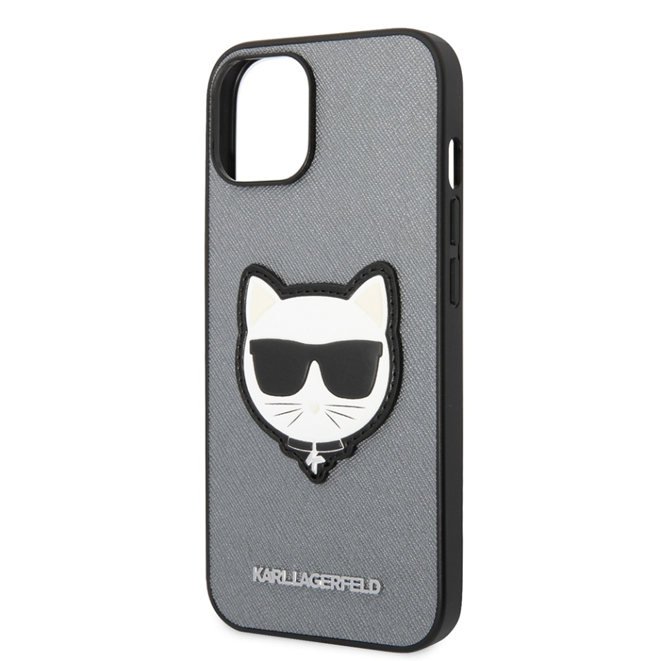 Huse pentru iPhone 14, Karl Lagerfeld, Saffiano, Gri - 1 | YEO