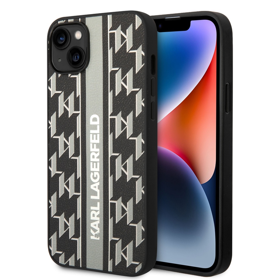 Huse pentru iPhone 14 Plus, Karl Lagerfeld, Hardcase Monogram, Gri