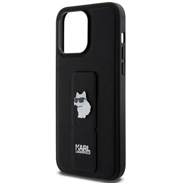 Huse pentru iPhone 14 Pro Max, Karl Lagerfeld, Saffiano Gripstand, Negru - 1 | YEO