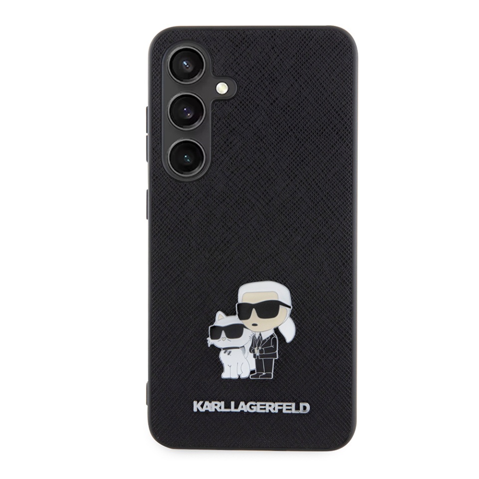 Huse pentru Samsung Galaxy S24, Karl Lagerfeld, Saffiano, Negru - 1 | YEO