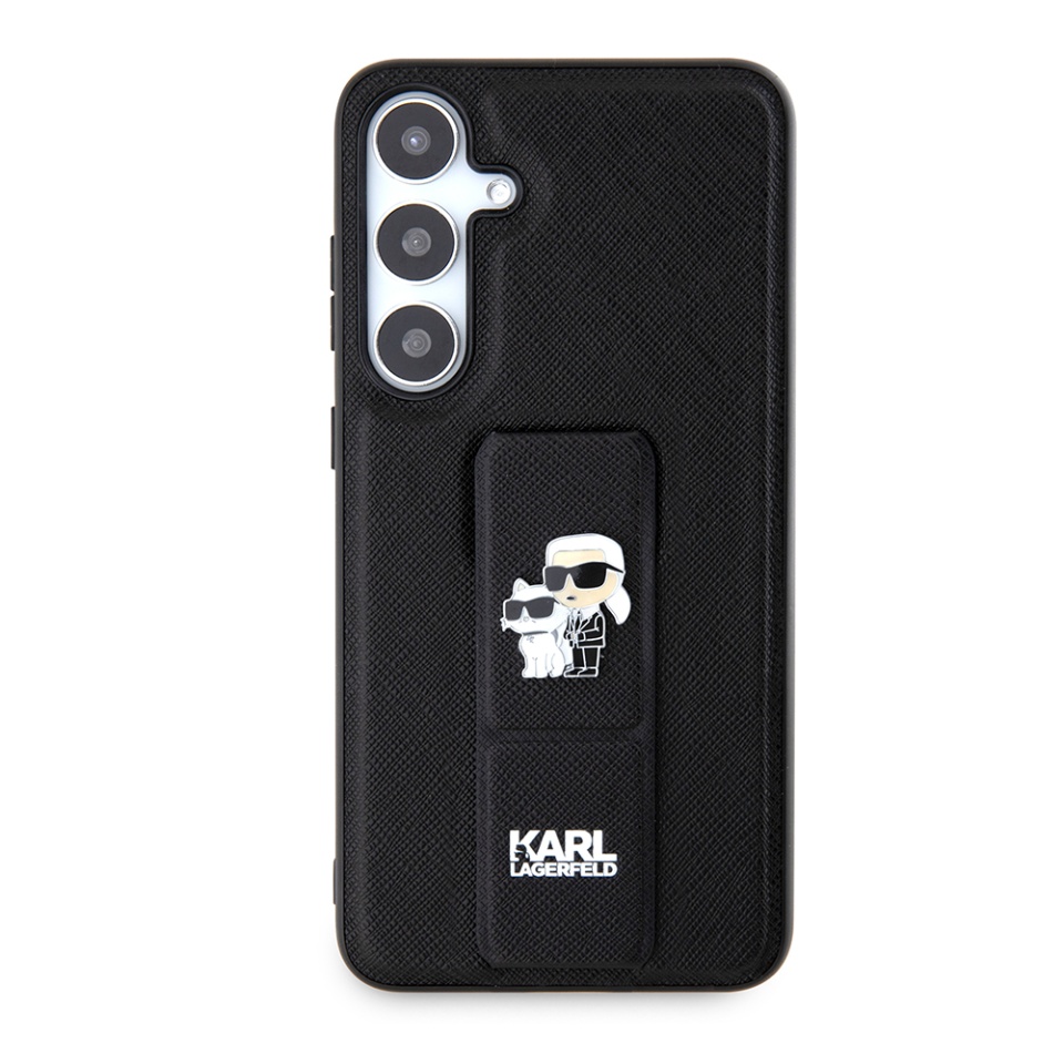 Huse pentru Samsung Galaxy S24 Plus, Karl Lagerfeld, Saffiano Gripstand, Negru - 1 | YEO