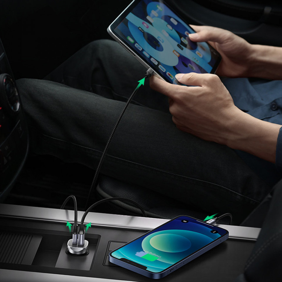 Incarcator auto (30780) 2xUSB-A, 24W, 4.8A - Space Gray - 4 | YEO