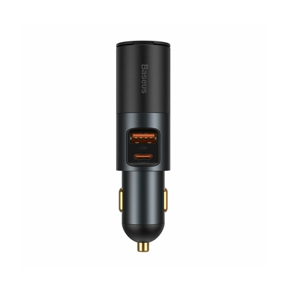Incarcator Auto, cu Extensie Bricheta, Quick Charge 3.0, 120W, USB-A, Baseus CCBT-C0G - Gri - 1 | YEO
