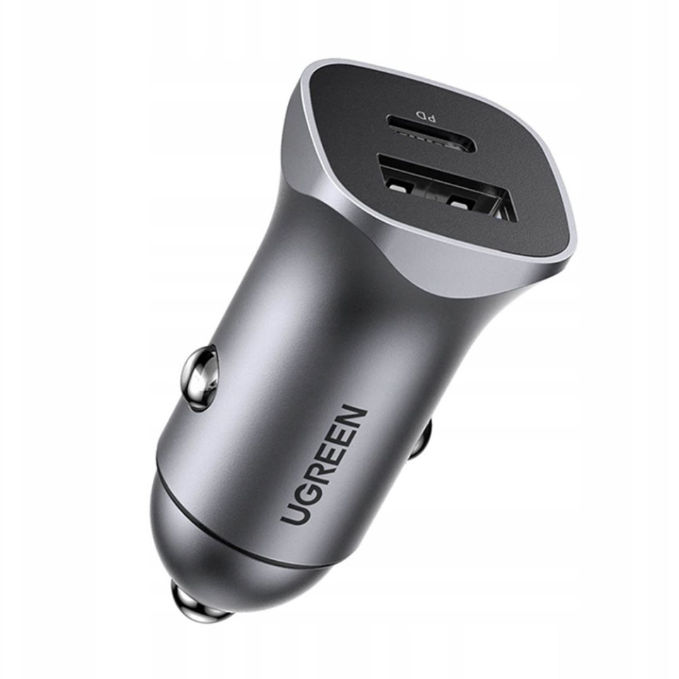 Incarcator Auto Fast Charge, Type-C, USB, 30W, 5V/3A, PD3.0, Ugreen CD130, Negru - 2 | YEO