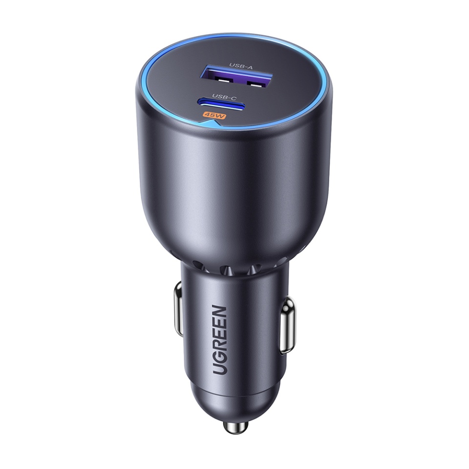 Incarcator Auto Fast Charging, Type-C, USB, 63W, 3A, PD3.0, QC 3.0, Ugreen EC701, Negru - 1 | YEO