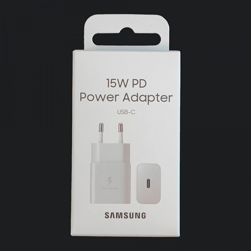 Incarcator priza fast charge 15W, Type-C, Original Samsung - Alb