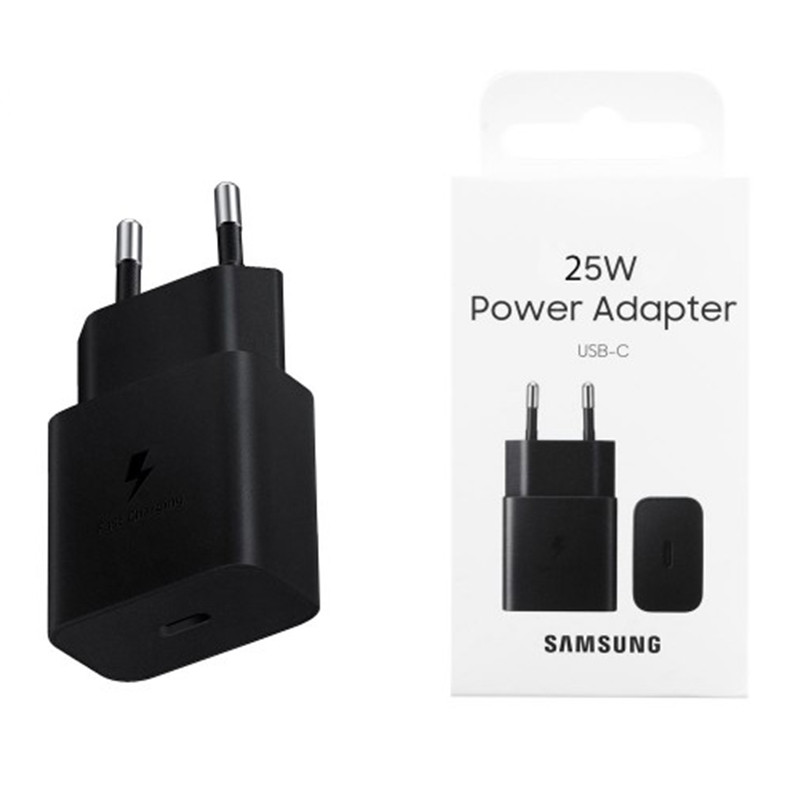 Incarcator priza fast charge 25W, Type-C, Original Samsung (EP-T2510NBEGEU) - Negru