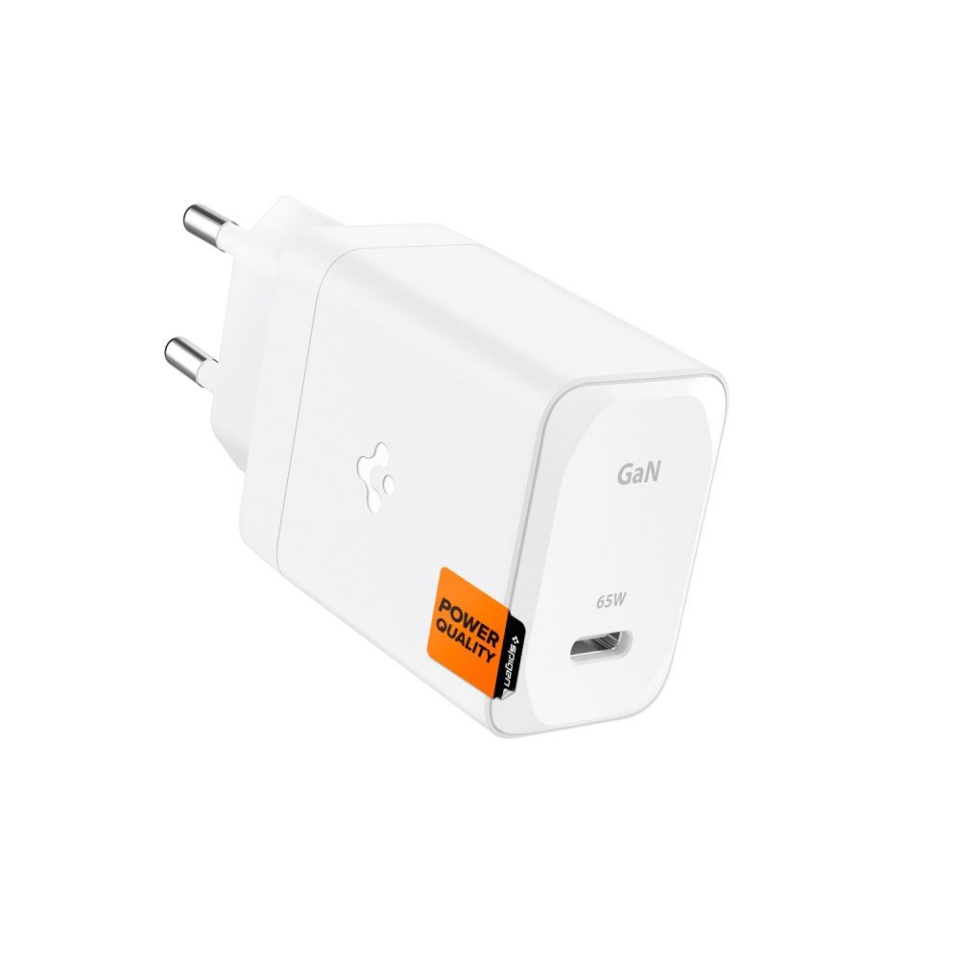 Incarcator Priza Fast Charge 65W, Cablu Inclus 2m, Type-C la Type-C, Spigen Arcstation Pro 651, Alb - 1 | YEO