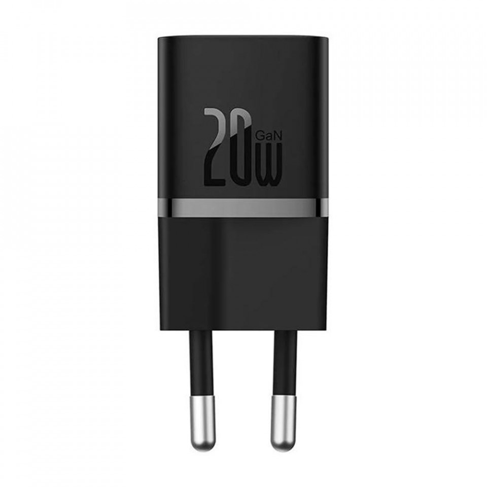 Incarcator Type-C, Fast Charging, GaN, 20W - Baseus (CCGN050101) - Black - 3 | YEO