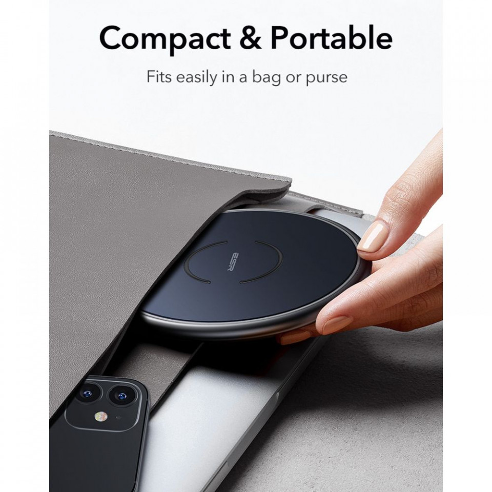 Incarcator Wireless compatibil MagSafe, 10W, Cablu USB-C 1m, ESR Halolock - Midnight Blue - 3 | YEO