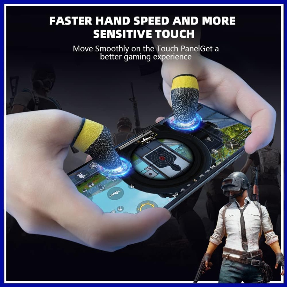 Mansoane Degete pentru Gaming, Profesionale, de Telefon si Tableta , SKDR HyperFlex FS4 - Albastru Gri - 1 | YEO