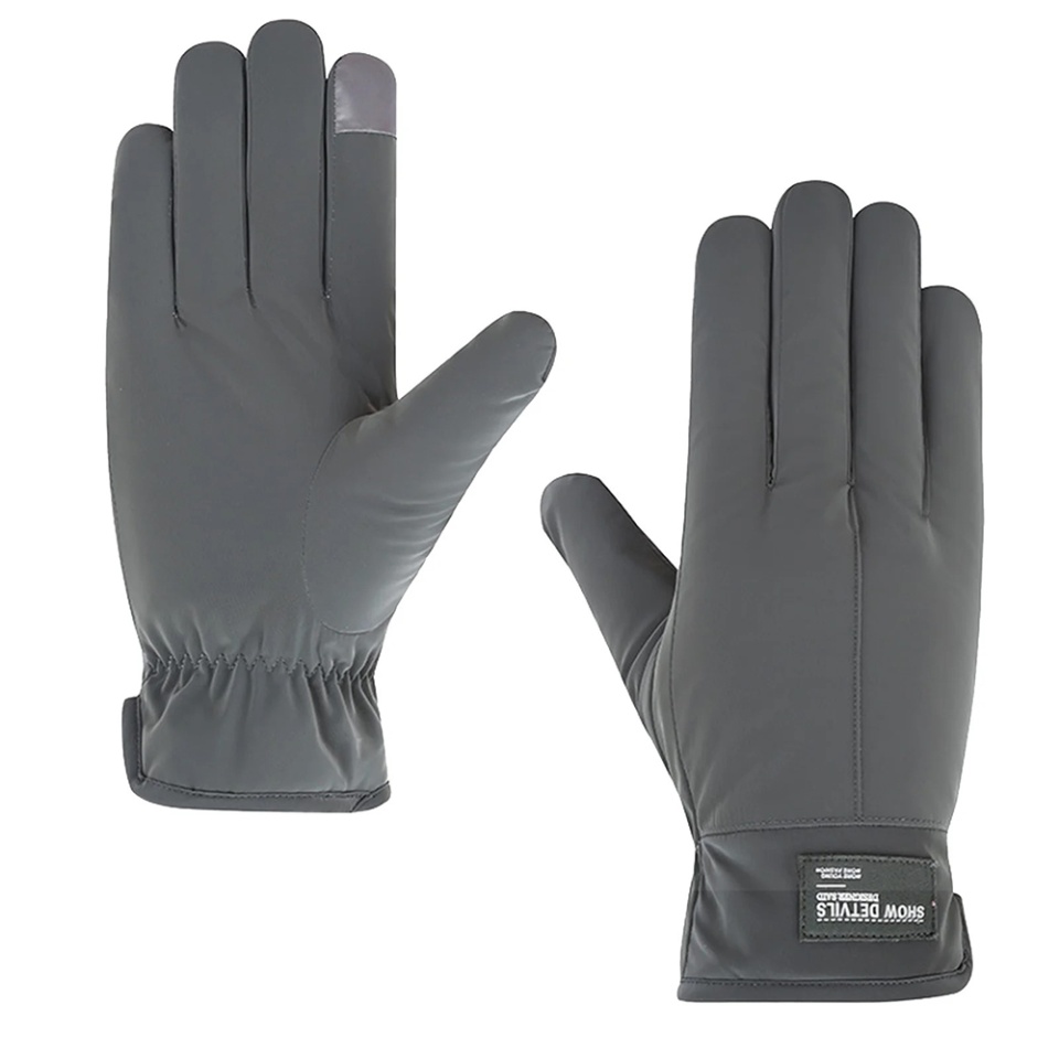 Manusi iarna Touch Screen, impermeabile, anti-alunecare, marimea Universala, captusite, pentru ski, aer liber, SKDR OG103 - Gri