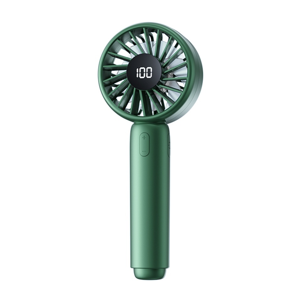 Mini Ventilator Portabil, CT-110, 5 Viteze, USB-C, Compact si Usor, set cu sticker, Verde