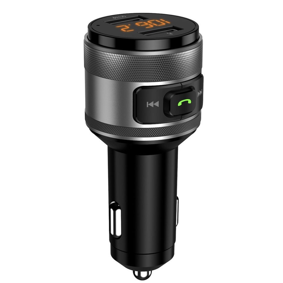 Modulator FM Auto 5V 3A QC3.0, Bluetooth, MP3 Player, Dual USB, Afisaj Voltaj, Control Apeluri, VoltTune MFM1, Negru - 3 | YEO