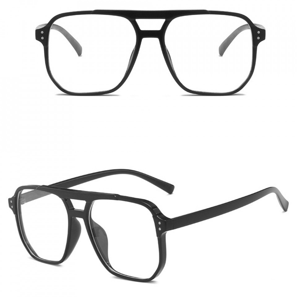 Ochelari calculator dama protectie lumina albastra, rama patrata, Techsuit (PC28014-C1) - Negru - 1 | YEO