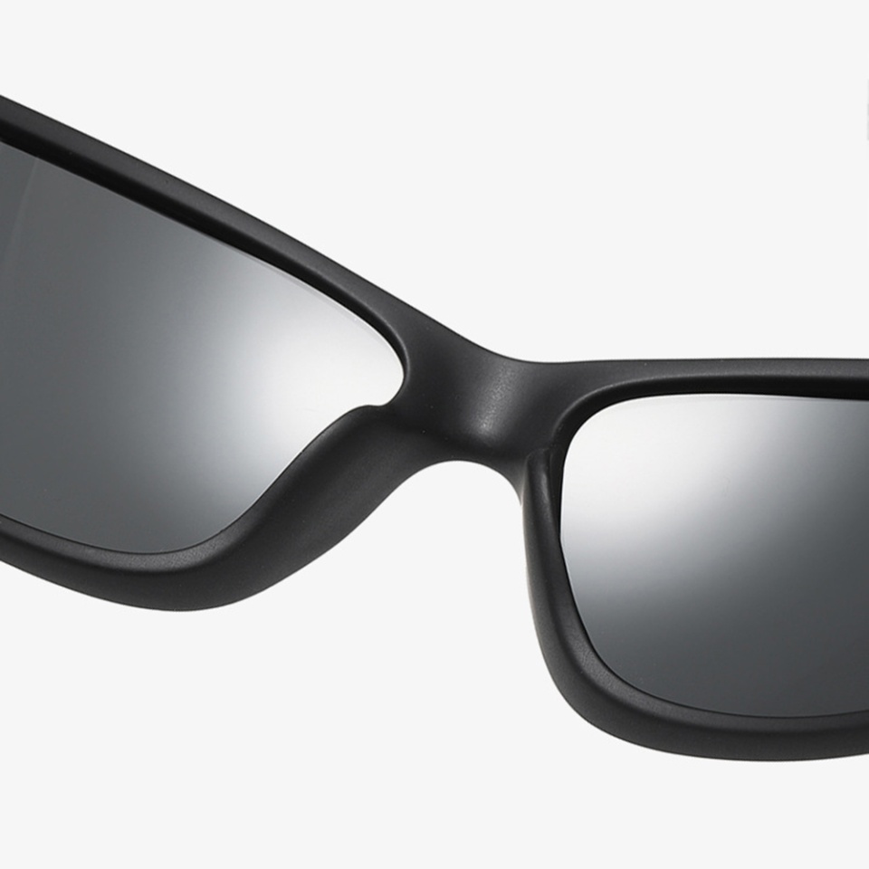 Ochelari de Ciclism și Activități Sportive Outdoor, Polarizați, Rectangulari, Unisex - Negru - 1 | YEO
