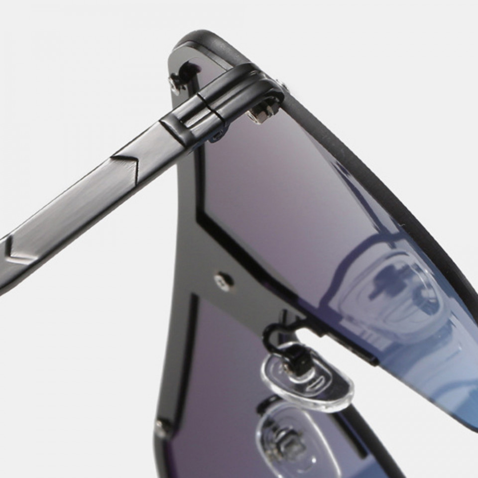 Ochelari de soare barbati, rame aluminiu, Skyddar Vistta 2576 - Negru Gri Albastru - 2 | YEO