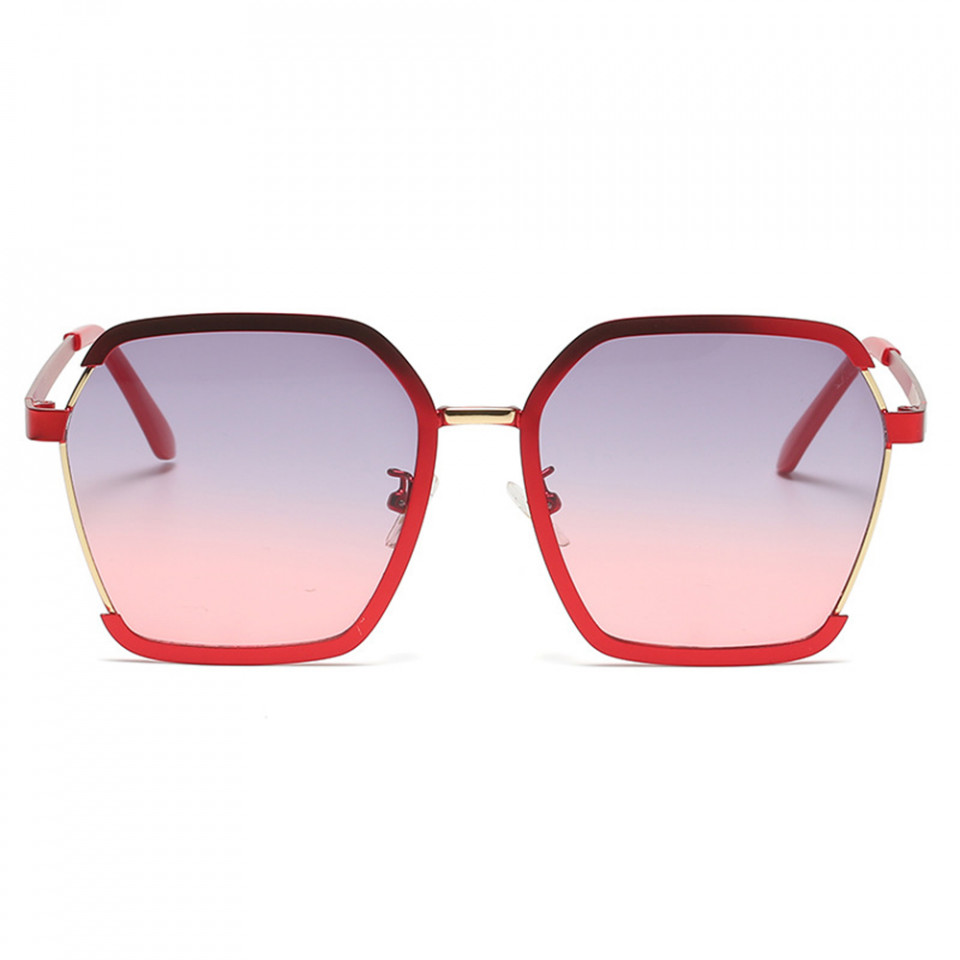 Ochelari de soare dama cu protectie UV (191), Techsuit - Rosu - 1 | YEO
