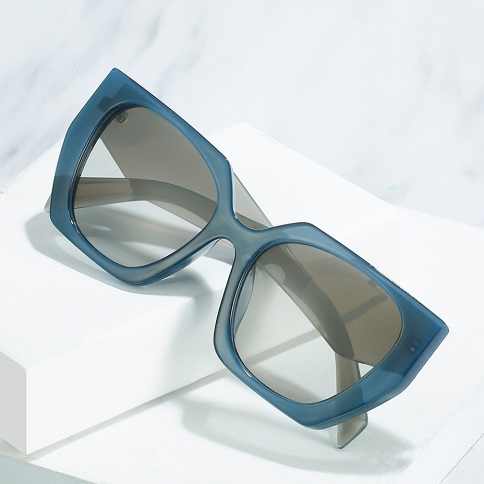 Ochelari de soare dama, rame mari, Luxury, Skyddar Vistta 3967 - Negru Gri - 1 | YEO