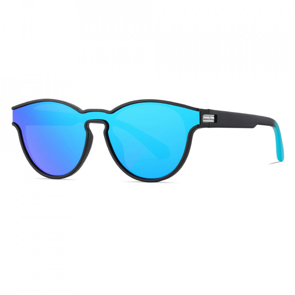 Ochelari de soare Unisex cu protectie UV (TR7545), Techsuit - Negru Mat / Albastru