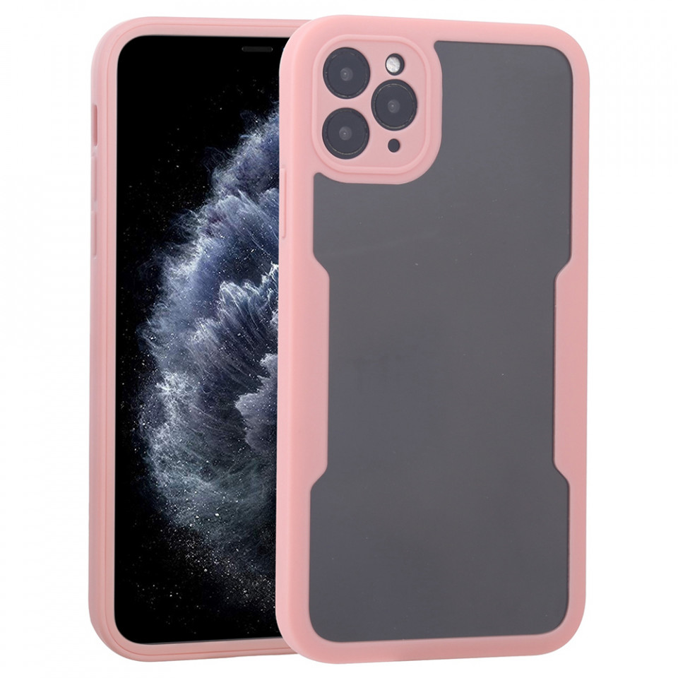 [Pachet 360°] Husa + Folie pentru iPhone 11 Pro Max, SKDR ColorShield 360° - Roz