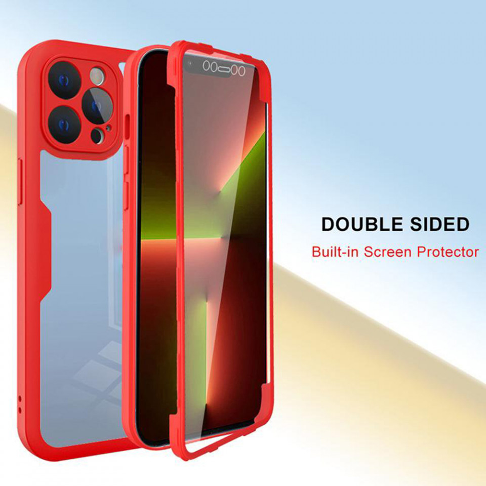 [Pachet 360°] Husa + Folie pentru iPhone 13 Pro, SKDR ColorShield 360° - Negru - 3 | YEO