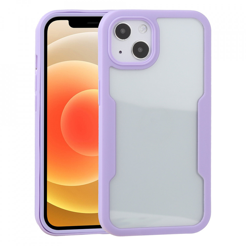 [Pachet 360°] Husa + Folie pentru iPhone 15 Plus, SKDR ColorShield 360° - Mov