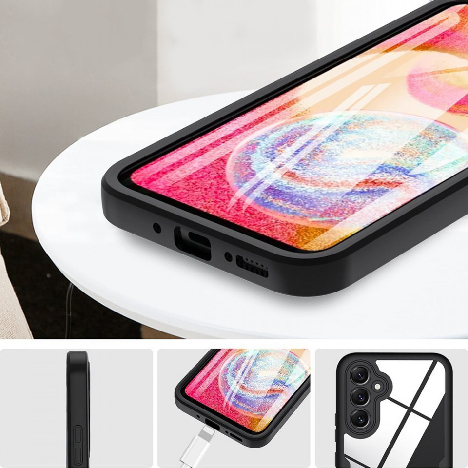 [Pachet 360°] Husa + Folie pentru Samsung Galaxy S24 Plus, SKDR ColorShield 360° - Mov - 3 | YEO
