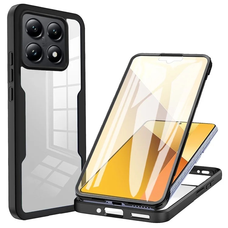 [Pachet 360°] Husa + Folie Xiaomi 14T Pro, SKDR ColorShield 360° - Negru