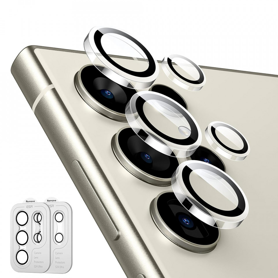 [PAchet x2] Folie camera Samsung Galaxy S24 Ultra, ESR Lens - Clear