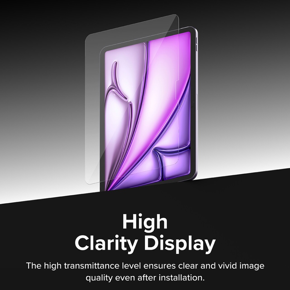 [Pachet x2] Folie sticla iPad Air 11 (2024), Claritate si Protectie Maxima, Strat Oleofobic Anti-Amprenta, Ringke Easy Slide - Transparenta - 1 | YEO