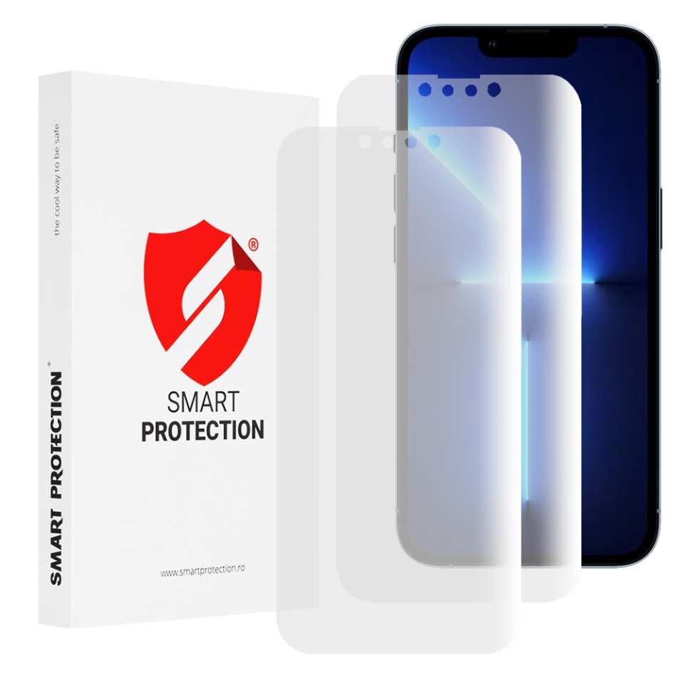 [SET 2x] Folie de protectie iPhone 13 Pro Max, Premium Classic, Smart Protection, Transparent