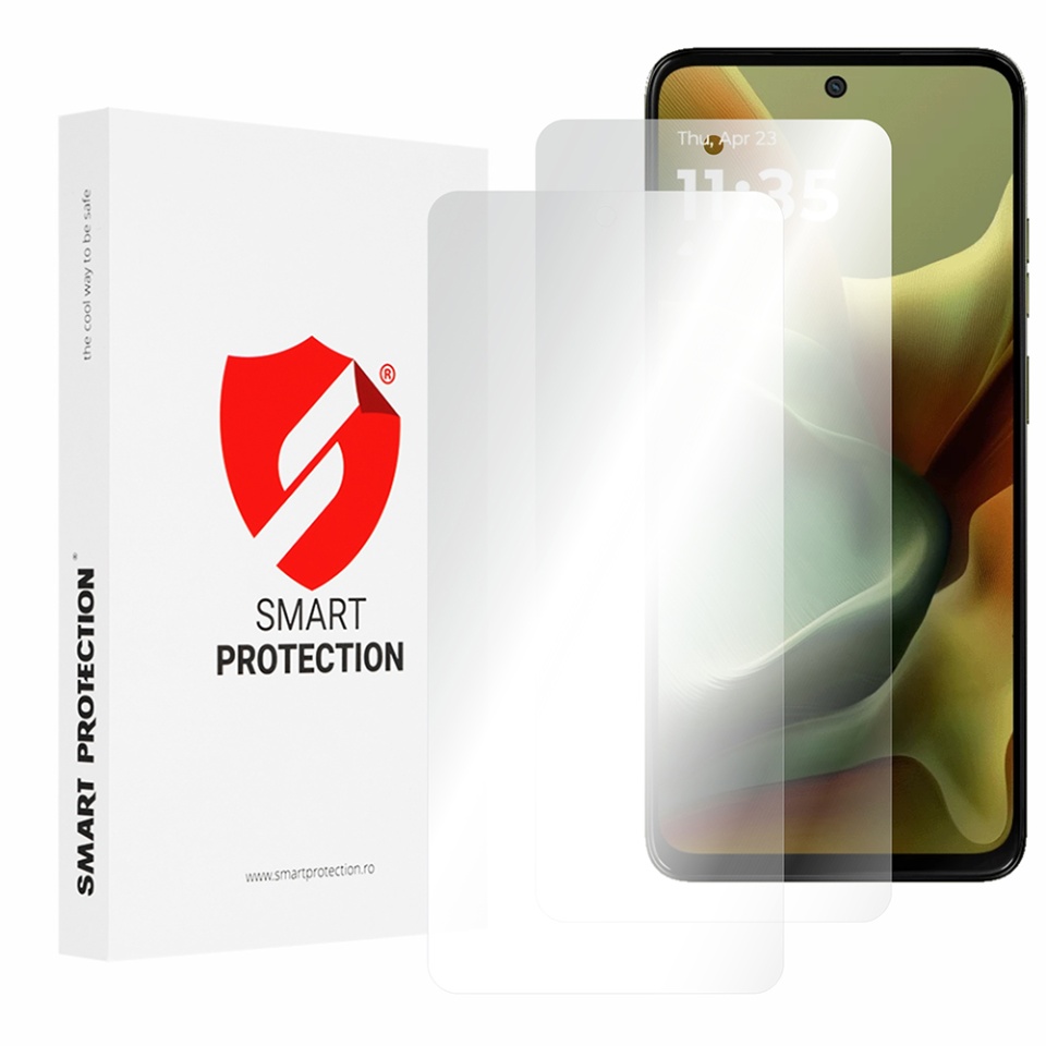 [SET 2x] Folie de protectie Motorola Moto G15 / Moto G15 Power, Premium Classic, Smart Protection, Transparent