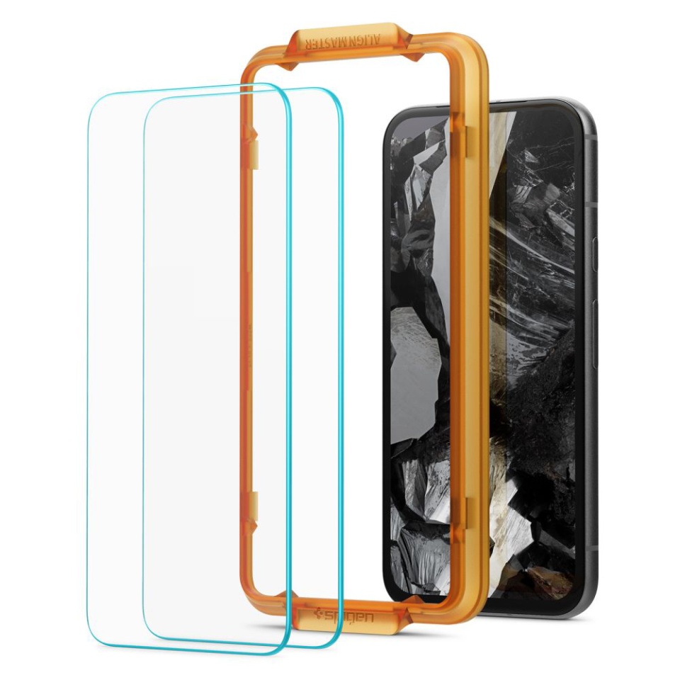 [SET 2x] Folie sticla securizata Google Pixel 8a, Glas.tR Align Master, Spigen, Transparent - 3 | YEO