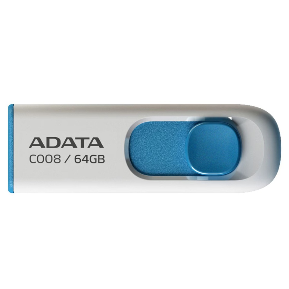 Stick de Memorie USB 2.0 FlashDrive, 64GB, Adata, AC008, Alb - 1 | YEO