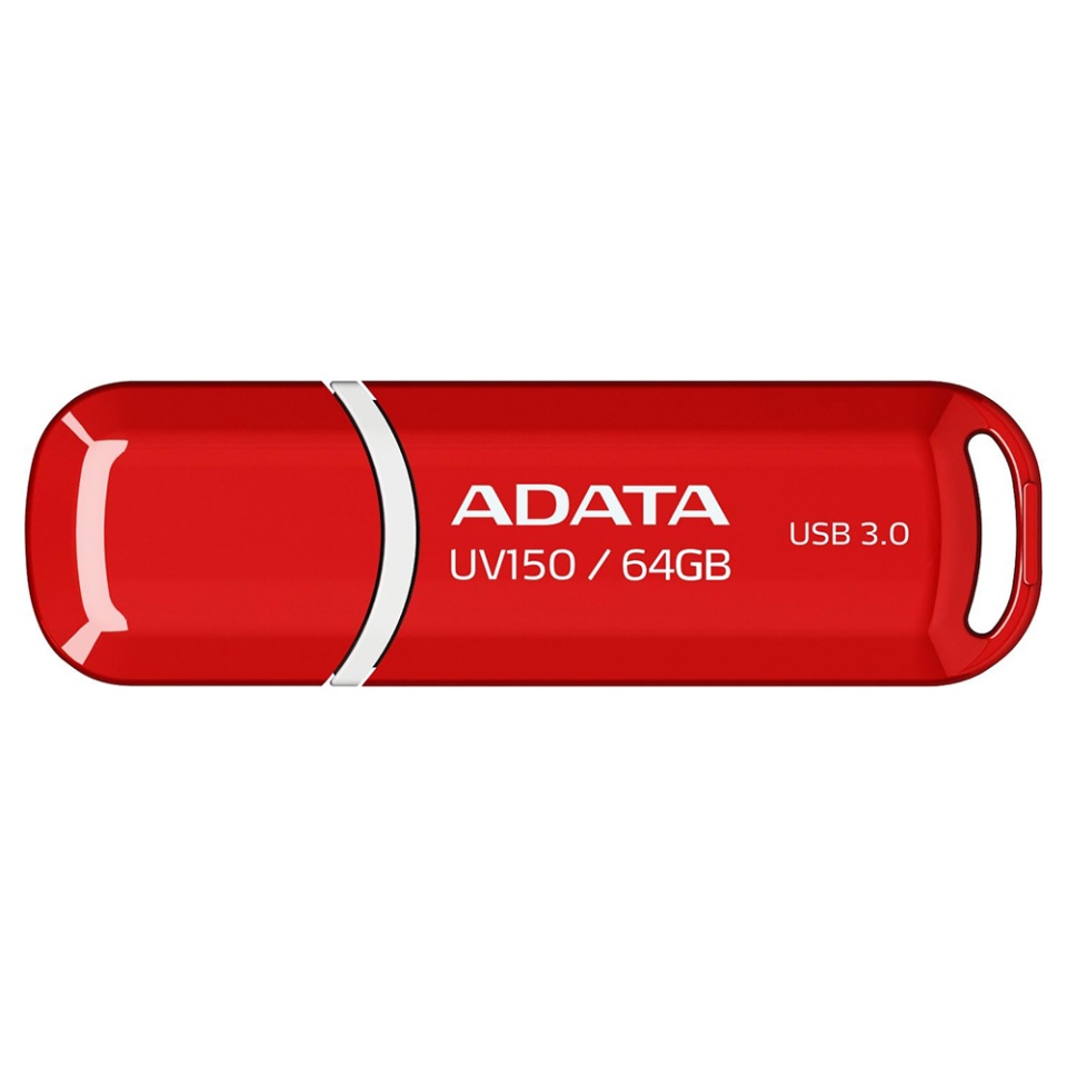Stick USB ADATA AUV150-RRD, 64G, USB 3.2, Carcasa Metalica, Rosu - 1 | YEO