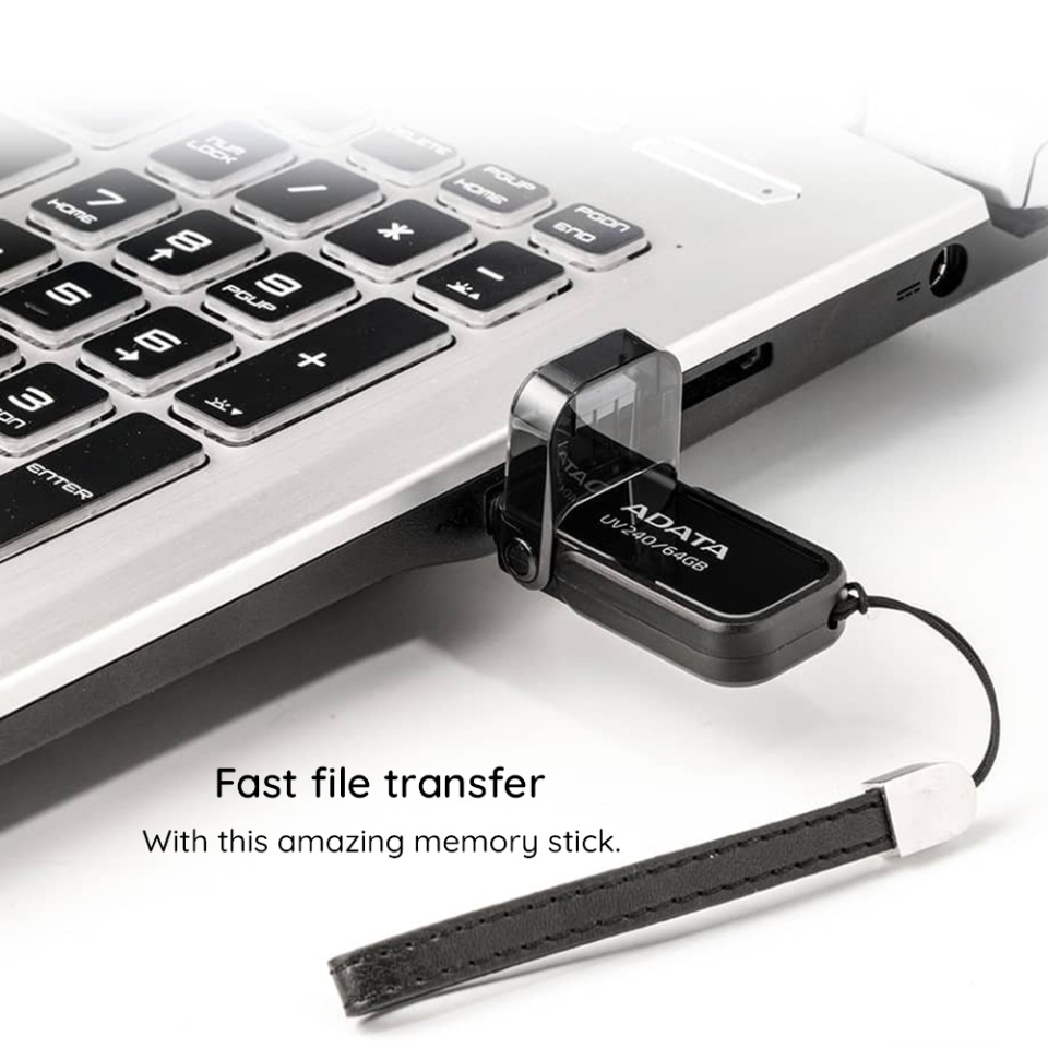 Stick USB ADATA UV240 ,64G, USB 2.0, Capac Flip, Negru - 2 | YEO