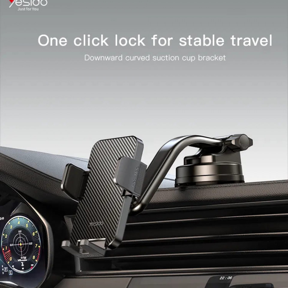 Suport Auto Parbriz si Bord, Yesido (C172) - Negru - 1 | YEO