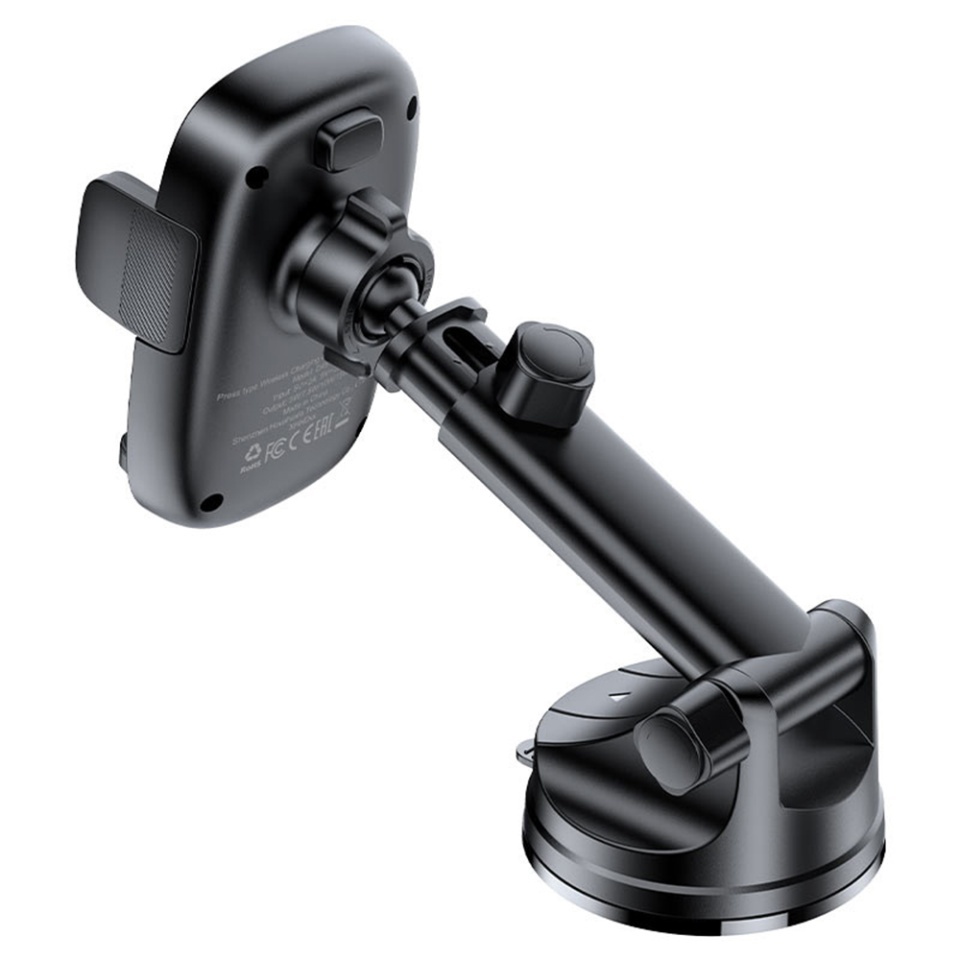 Suport Auto Telefon cu Incarcare Wireless 15W, Magnetic, Montare Bord, Lock Clip, Compatibil 4.7