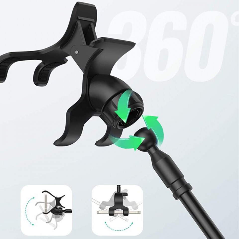 Suport Birou, Clama Prindere, Brat Ajustabil, 120cm, Dimensiune Max 6.5 inch, Ugreen, Negru - 2 | YEO