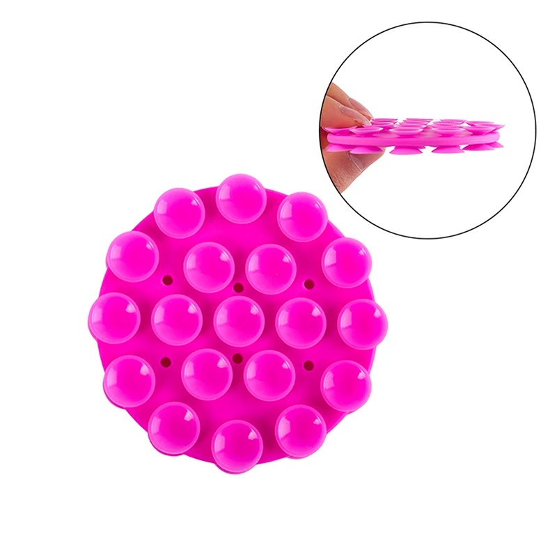 Suportul Adeziv Universal cu Ventuze, Ideal pentru Tik-Tok, Selfie și Vizionare Video, Dimensiunile 5x7cm, SKDR SplashProof SR-CUP - Roz